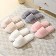 thumbnail image 7 of Lovskoo 2024 Women's Slippers Winter Long Velvet Ladies Slippers Home Thick Bottom Warm Indoor Slippers Soft Bottom Thickening Velvet Cotton Slippers White, 7 of 7