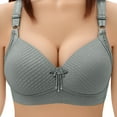 thumbnail image 3 of BVOFAR Plus Size Bras for Women No Underwire Full Coverage Bralettes Comfort Adjustable Push Up T-Shirt Bra with Extra Extender Gray XXL, 3 of 9