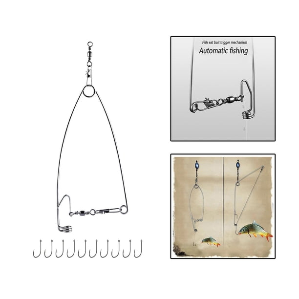 automatic fishing hooks GRFIT Fishing Hook Trigger Fishing Pole Fixing Spring Fishhook Bait Catch Ejection Catapult Fish Tool Gear Equipment Fish Hooks : Sports & Outdoors This Lazer Sharp Worm Z GRFIT Fishing Hooks 3 Pcs