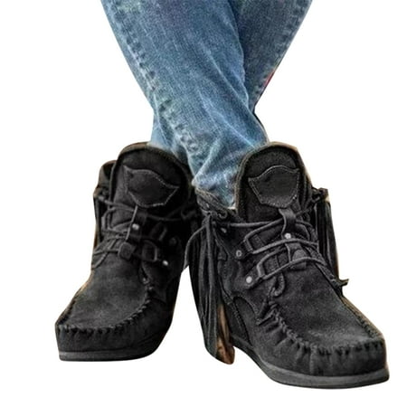 

Ankle Boots Luxury Matte New Women s Suede Retro New Women s Suede Retro 36 Black