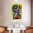 thumbnail image 3 of Elephant Stock Red African Heart In The Sun Wall Art - Vertical Multi Panel Canvas - Living Room Wall Decor - Abstract Multi Panel - Black And Orange Decor By Emmanuel Signorino - 28" x 45", 3 of 8