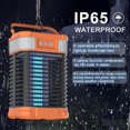 Solar Bug Zapper Outdoor Waterproof, Mosquito Zapper Portable & Rechargeable Pest Control with 4000mAh Battery & LED Night Light, 4200V Electric Fly Zapper for Home, Patio, Backyard Orange