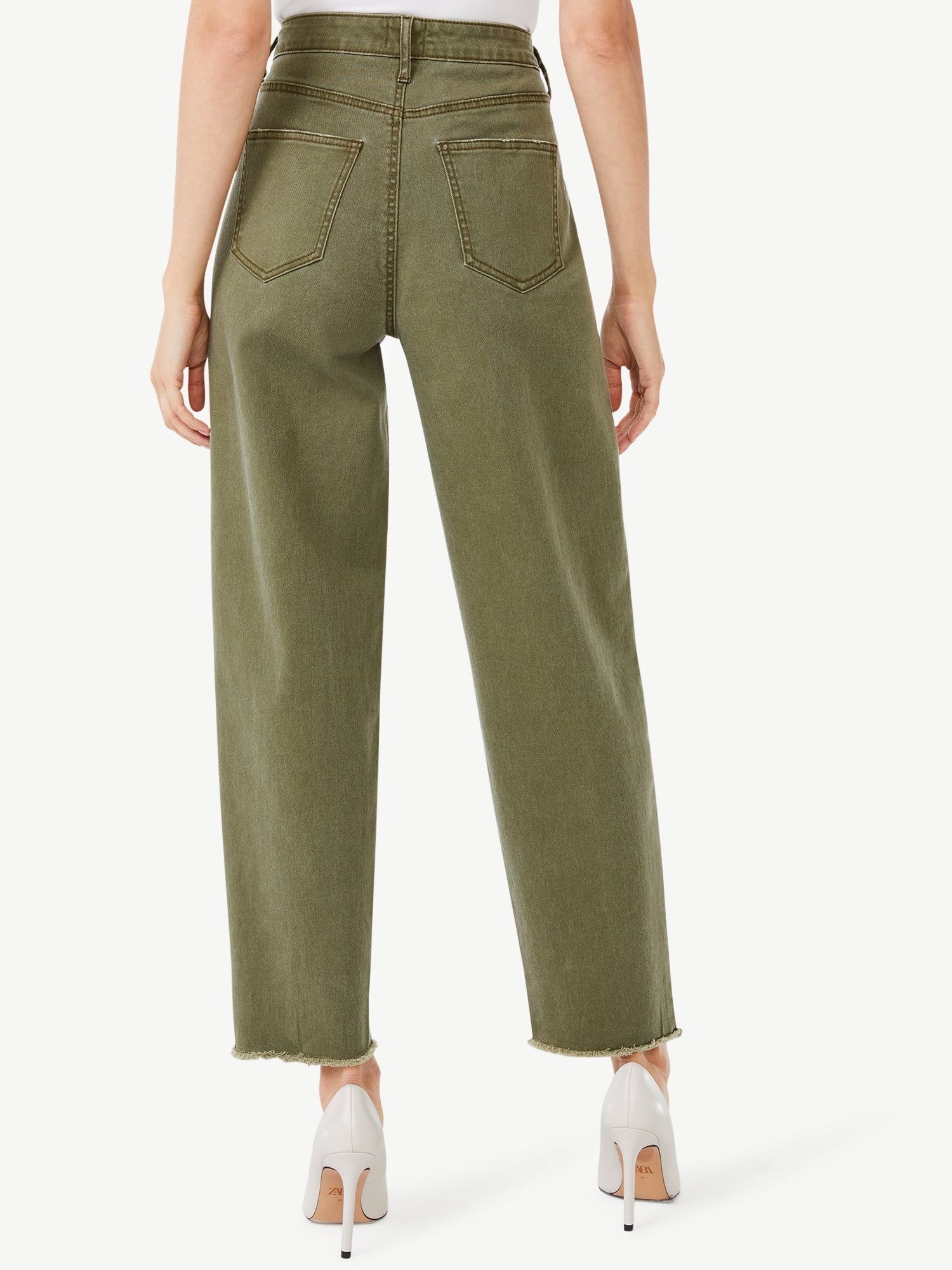 Scoop Women's Pleated Peg Leg Jeans