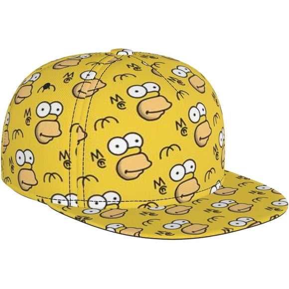 Simpsons Chapeau Mode Hommes Femmes Snapback Chapeaux - Casquette de Baseball Ajustable Chapeau en Maille Couvre-Chef Unisexe