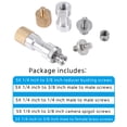 thumbnail image 3 of 22Pack Camera Screw Adapter 1/4 to 1/4 Screw 1/4 to 3/8 Tripod Screw Adapter Converter Brass Screw Adapter Spigot Screw Mount Set for Camera Tripod Monopod Ballhead Flash Light, 3 of 8