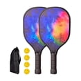 thumbnail image 3 of Pickleball Paddles Pickleball Racquets Includes 2 Rackets 4 Pickleballs Comfort Grip Professional Pickle Ball Racket for Kids Style B, 3 of 8
