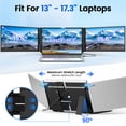 thumbnail image 4 of Tlscon One Cable Laptop Screen Extender, 15.6” Ultra-Slim Laptop Screen Extender Monitor Portable, 1080P IPS Display, USB-C/USB-A Connection, Travel Monitor for 13–17.3" Laptops, MacOS/Wins/Android, 4 of 8