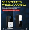 thumbnail image 5 of TOPRenddon Wireless Doorbell with 2 Buttons, Mini Waterproof Door Bell Chime Operating at 500 Feet, Doorbell with 36 Melodies, 4 Volume Levels & LED Flash, 1 Receiver + 2 Button, Black, 5 of 9