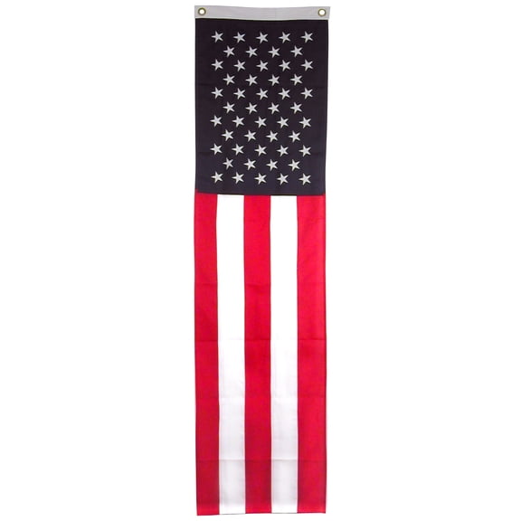Super Tough US Flag Pulldown - 20inch x 8foot | Windsocks Outdoor Heavy Duty American Patriotic Decor Suitable for Home & Outside | Made with Durable Sewn Nylon Fabric Sewn Stripes & Embroidered Star