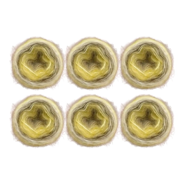 6 piezas de gradiente de gradiente Hilo Rainbow Hilo de para crochet para Crochet Starter Kit Hilo de tejer a mano para guantes de ganchillo, prenda, Estilo E