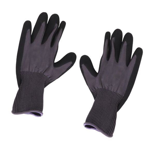 Work 1 Pair Nitrile Impregnated Work Gloves Safety Gloves For Gardening Maintenance Warehouse For Men And Women Black Gray