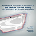 thumbnail image 4 of 59" Streamline N811BBR Soaking Freestanding Tub and Tray With Internal Drain in Brushed Brass, 4 of 7