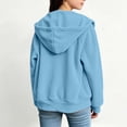 thumbnail image 4 of CYRBOKO Girls Corduroy Jackets, Long Sleeve Fall Hooded Full Zip Outerwear for Girls Blue Size 5-6 T, 4 of 4