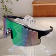 thumbnail image 3 of KAMMPT Gafas de sol deportivas de gran tamaño para hombre 2024, nuevas gafas de esquí al aire libre con espejo punk, modernas gafas de sol redondas envueltas anti-UV para montar a caballo, 3 of 5
