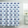 thumbnail image 3 of Nautical Ocean Whale Shower Curtain, Light Blue Ocean Fish Animal Print Design Bathroom Shower Curtain for Kids, Sea Themed Creatures Underwater Shower Curtain Set with 12 Hooks 72x72 inch, 3 of 5