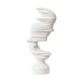 thumbnail image 2 of Tnarru Simple Figurine Human Face Ornament Statue Art Desk Silent Thinker Statue for Mantel Restaurant Indoor Bathroom Bedroom white, 2 of 8