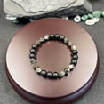 thumbnail image 3 of Black Stone Bracelet for Women Handmade Energy Beaded Bangle Boho Adjustable Unisex Jewelry Daily Wear, 3 of 5