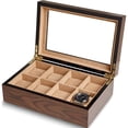 thumbnail image 2 of Fashion Light Brown High Gloss 8-Watch Box (11.8 X 7.9) Made In China gm7874, 2 of 5