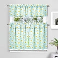 thumbnail image 4 of 3 Piece Country Farmhouse Kitchen Curtains and Valances Set for Windows Country Themed Style Kitchen Window Curtains Over Sink Decor 27.5x36 in, 4 of 6