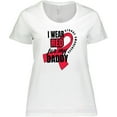 thumbnail image 3 of Inktastic I Wear Red For My Daddy Stroke Awareness Women's Plus Size T-Shirt, 3 of 5