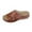 Brown, variant on CFLVAEK Women's Slide Sandals Comfortable Arch Support Slides Casual Walking Slip On Low Wedge Sandals Summer Vacation Beach Shoes 2025 Size 7.5