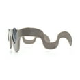 thumbnail image 6 of Rad Offbeat Thick Plastic Wave Shape Runway Fashion Sunglasses Grey, 6 of 8