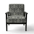 thumbnail image 3 of Designart "Grey and Cream Striped Pattern" Upholstered Patterned Accent Chair and Arm Chair, 3 of 5