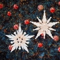 thumbnail image 4 of LYCAQL 2PCS Acrylic Snowflake Christmas Ornament 4.92" Winter Star Hanging Acrylic Ice Elf Pendant for Winter Party Holiday Home Decor Annual Snowflake Gift for Family Friends Couple, 4 of 8