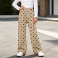 thumbnail image 7 of Falkdiz Loose Sweatpants for Girls Outdoor Polka Dot Pockets Sport Relaxed fit Straight Leg Pantalones Stylish Girls Pants Elastic Waist , Khaki , Size: 14-15 Years, 7 of 7