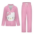 thumbnail image 2 of Hello Kitty Women's Pajama Sets Long Sleeve Button Down Sleepwear Nightwear Soft Pjs Lounge Sets, 2 of 6