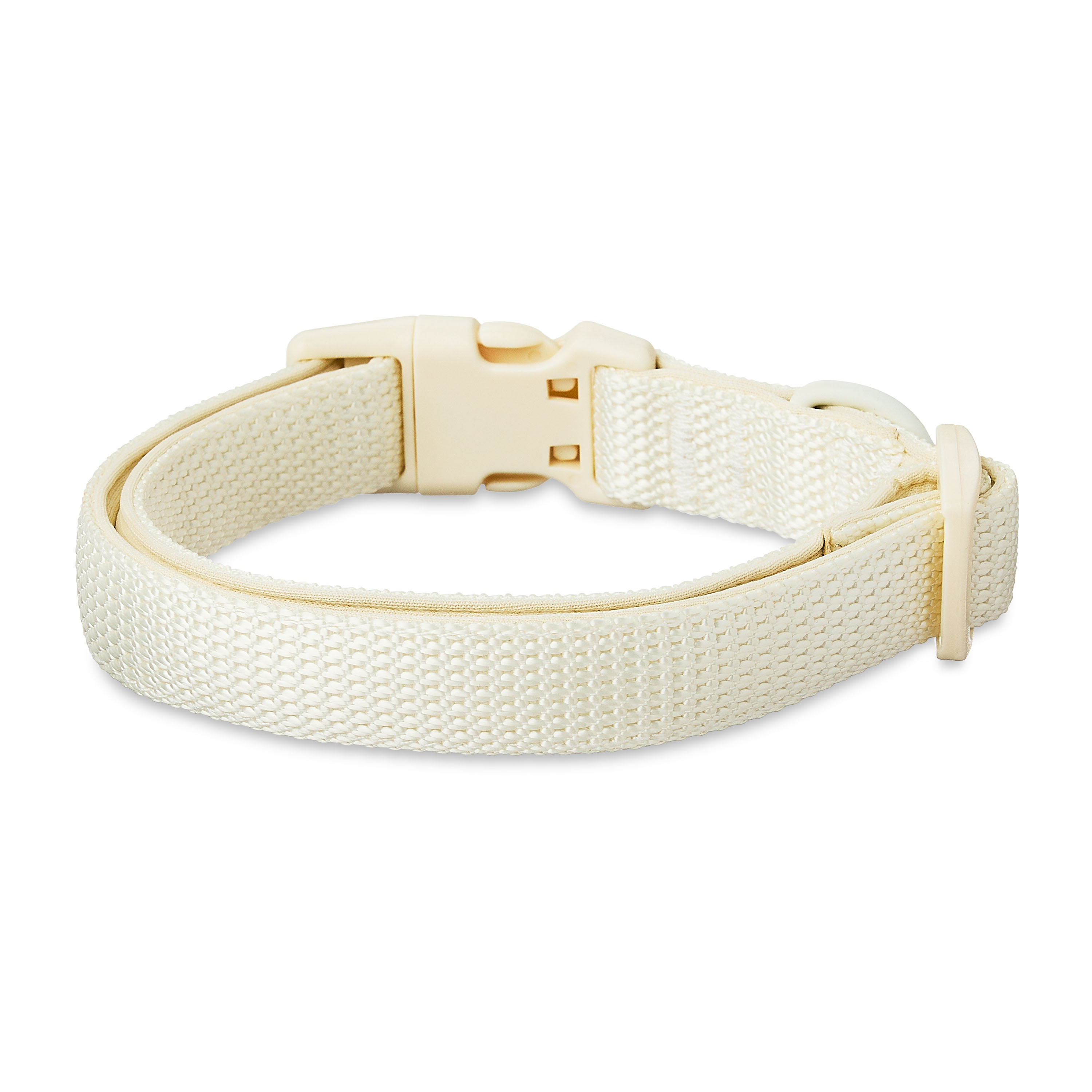 Vibrant Life Adjustable Cushioned Dog Collar, Cream, Medium