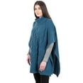 thumbnail image 5 of SAOL 100% Merino Wool Aran Cowl Neck Knitted Poncho Irish Cape from Ireland, 5 of 6