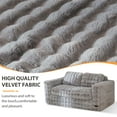 thumbnail image 2 of GOODONE Bean Bag Chair Sofa,Giant Loveseat Bubbled Boneless Couch,Modern Soft Comfy Plush Lazy Sofa for Living Room and Apartments,No Assembly Required,Grey, 2 of 7