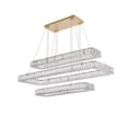 thumbnail image 5 of Elegant Lighting Monroe 50" Rectangle Crystal LED Triple Pendant in Gold, 5 of 9