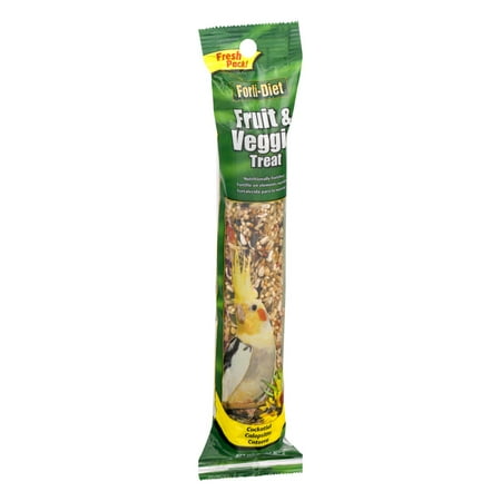 Fruit Veggie Treat - Forti-Diet Cockatiel Pet Bird Fruit & Veggie Treat, 4.0 OZ