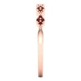 thumbnail image 4 of 0.1 ct Brilliant Round Cut Natural Garnet 18K Rose Gold Stackable Band SZ 6.25, 4 of 6