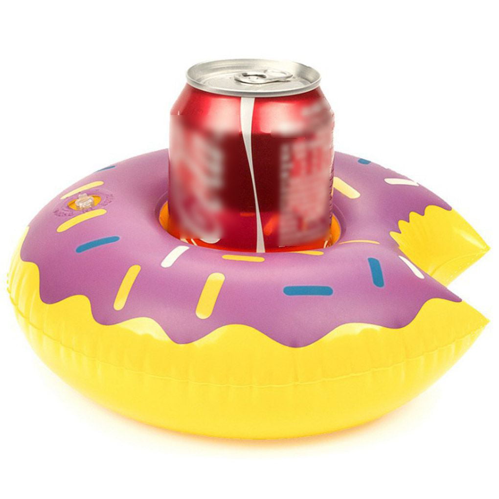 3pcs Inflatable Drinks Holder Donuts Fruit Inflatable Cup Holders Pool Float For Swimming Pool Party Water Fun
