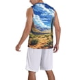 thumbnail image 2 of Pofeuu Western Desert Cactus Print Basketball Jersey, Shirts for Men Youth Basketball Jersey Crew Neck-Small, 2 of 6