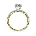 thumbnail image 2 of 0.75 T.C.W Radiant Shaped Genuine Diamond Stunning Solitaire with Accents Wedding Ring for Women Solid 14K Yellow Gold Size 3.5, 2 of 6