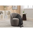 thumbnail image 2 of Gray Swivel Barrel Chair | For Bedroom and Living Room Use | Eucalyptus Frame and Metal Ring | Spot Wipe Clean, 2 of 6