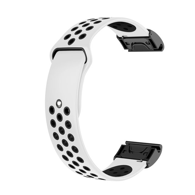 Black/White Silicone Sports Watch Band For Garmin Fenix 5X / 5X Plus / Fenix 3 / Fenix 3 HR