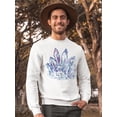 thumbnail image 2 of Purple Crystal Design Sweatshirt Men -Image by Shutterstock, Male Large, 2 of 4