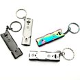 thumbnail image 4 of Flmtop Portable Stainless Steel Dual-Pipe Mini High Decibels Survival Keychain Whistle, 4 of 10