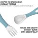 thumbnail image 4 of Utensilios para niños pequeños con estuche de viaje, juego de cuchara y tenedor para bebés para aprender a alimentarse por sí mismos, cubiertos con mango flexible para niños pequeños, 4 of 5