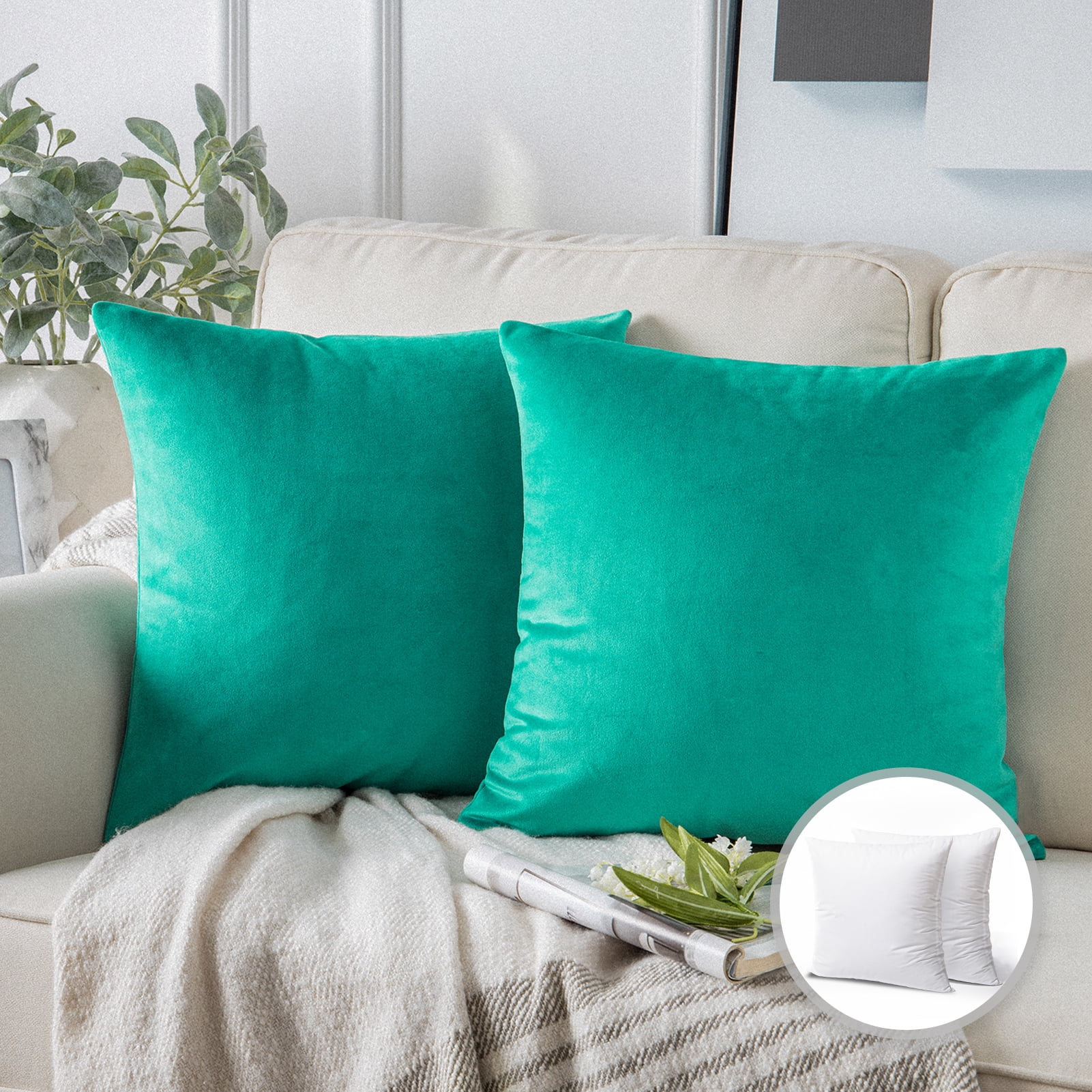 Candy Color Cushion Cover Home Sofa Office Car Decor Soft Velvet Pillow Case 