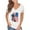 White, variant on OAVQHLG3B 4th of July Outfits for Women American Flag T Shirt Summer V-neck Patriotic Shirts Printed Tops T-Shirts Casual Lace Short Sleeve Blouse