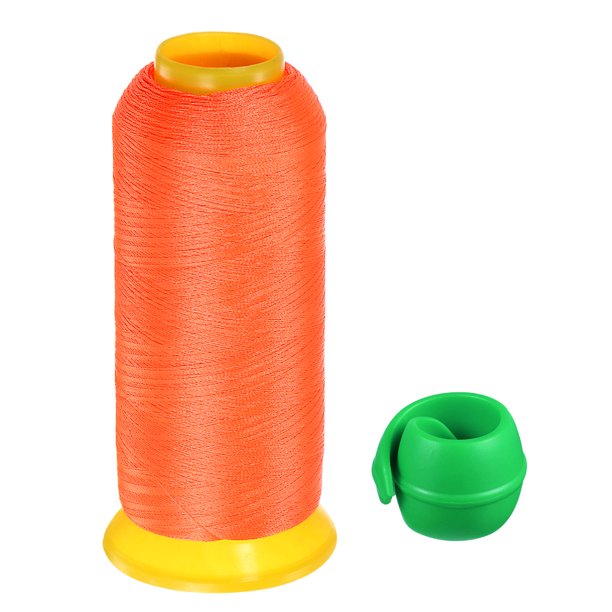 3937 Yardas Poliéster Bordado Hilo y Hilo Carretes Ahorrador Kit, para Costura Bordado Máquina Evitar Hilo Colas Desenrollado, Naranja Verde Unique Bargains hilo