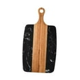 thumbnail image 2 of Tabla de cortar Bloque de cortar Madera Mármol Herramienta de cocina Bandeja para servir Tabla para servir Tabla de quesos para frutas Carnes Barbacoa Negro, 2 of 8