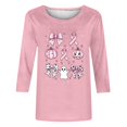 thumbnail image 5 of BODOAO Breast Cancer Awareness Graphic Tee for Women, Floral Ribbon Sparkle Print, 3/4 Sleeve Crew Neck Shirt for October Support Events, Fundraisers and Everyday Wear Light Pink 2XL, 5 of 5