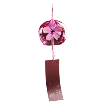 

Famure Japanese Wind Chimes Romantic Flower Small Wind Bells Christmas Decoration Handmade Glass Japanese Style Pendant for Birthday Gift Home Decors
